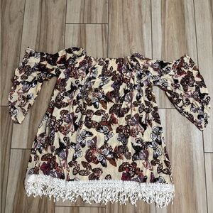 NWT Hayden Los Angeles Butterfly Print Dress/Beach Cover up.